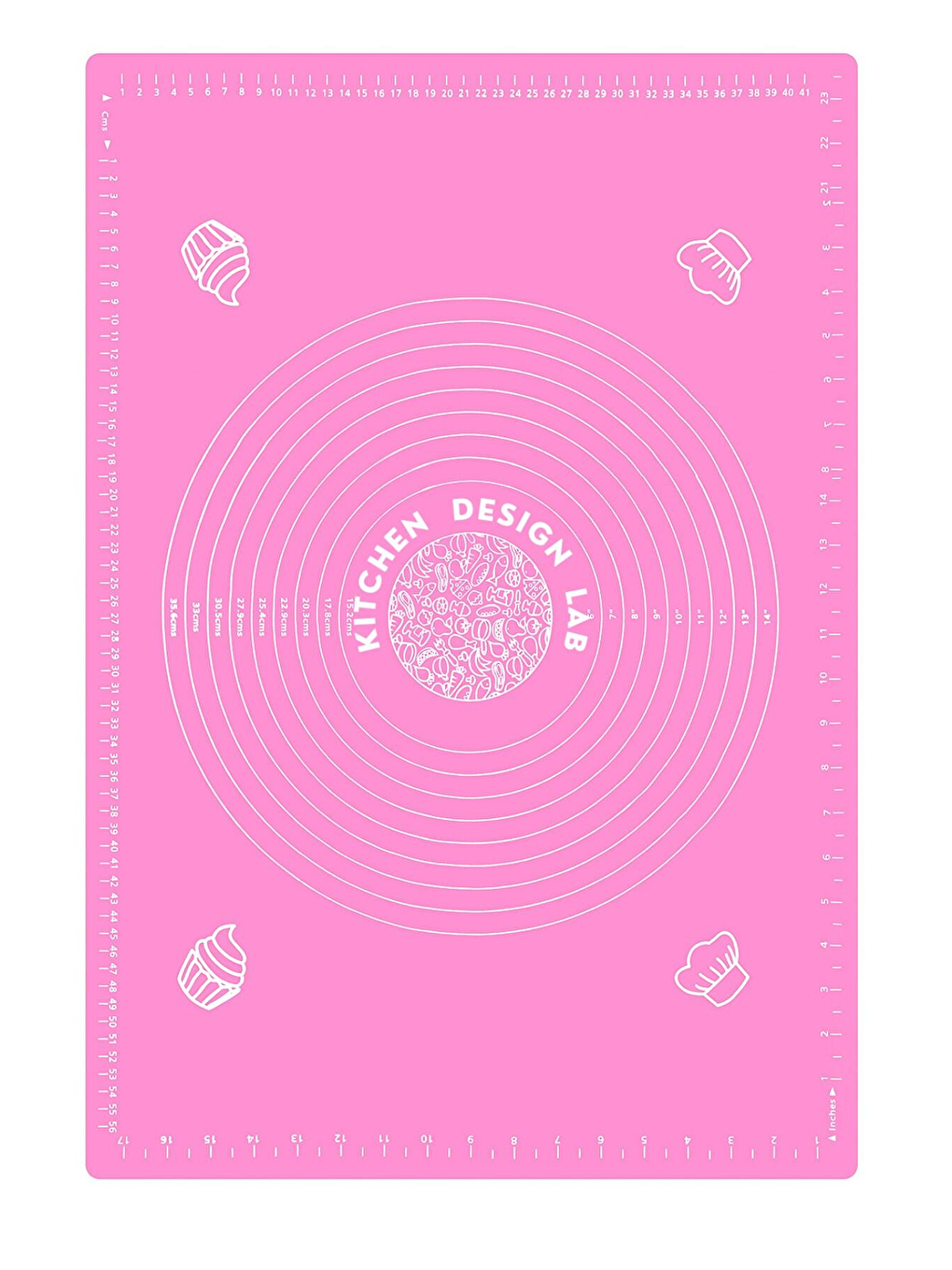 Karışık 2'li Set Pembe 45x65 cm Silikon Hamur Açma Matı ve Gri Silikon Yanmaz Mutfak Fırın Eldiveni-1