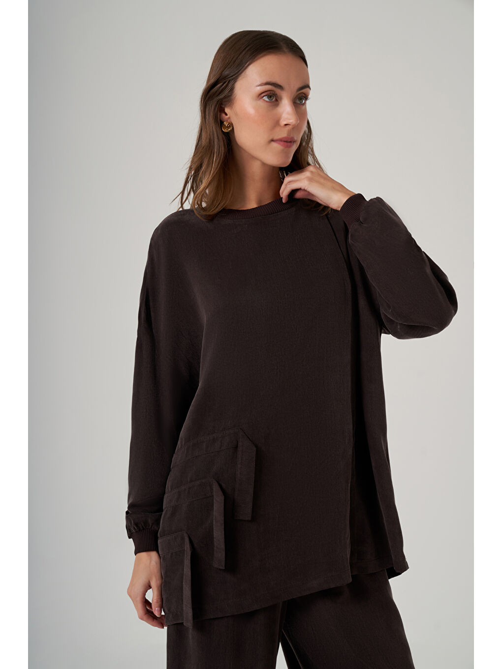 Cupra Tunik Pantolonlu 1039 Kahverengi-1