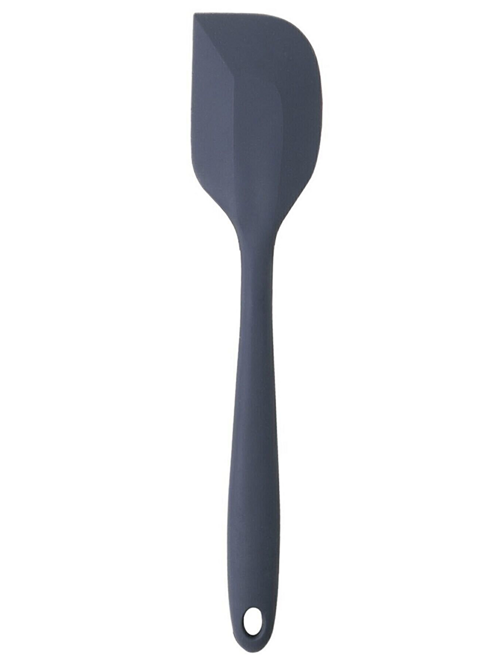 4 Lü Antrasit Yanmaz Yapışmaz Silikon Düz Yassı Spatula Kaşık 3 Adet ve Siyah Silikon Maşa 1 Adet-2