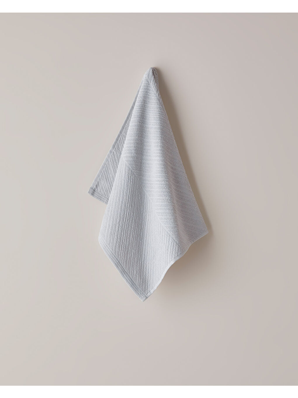 Twill Pamuk Yüz Havlusu 50x70 cm Açık Gri