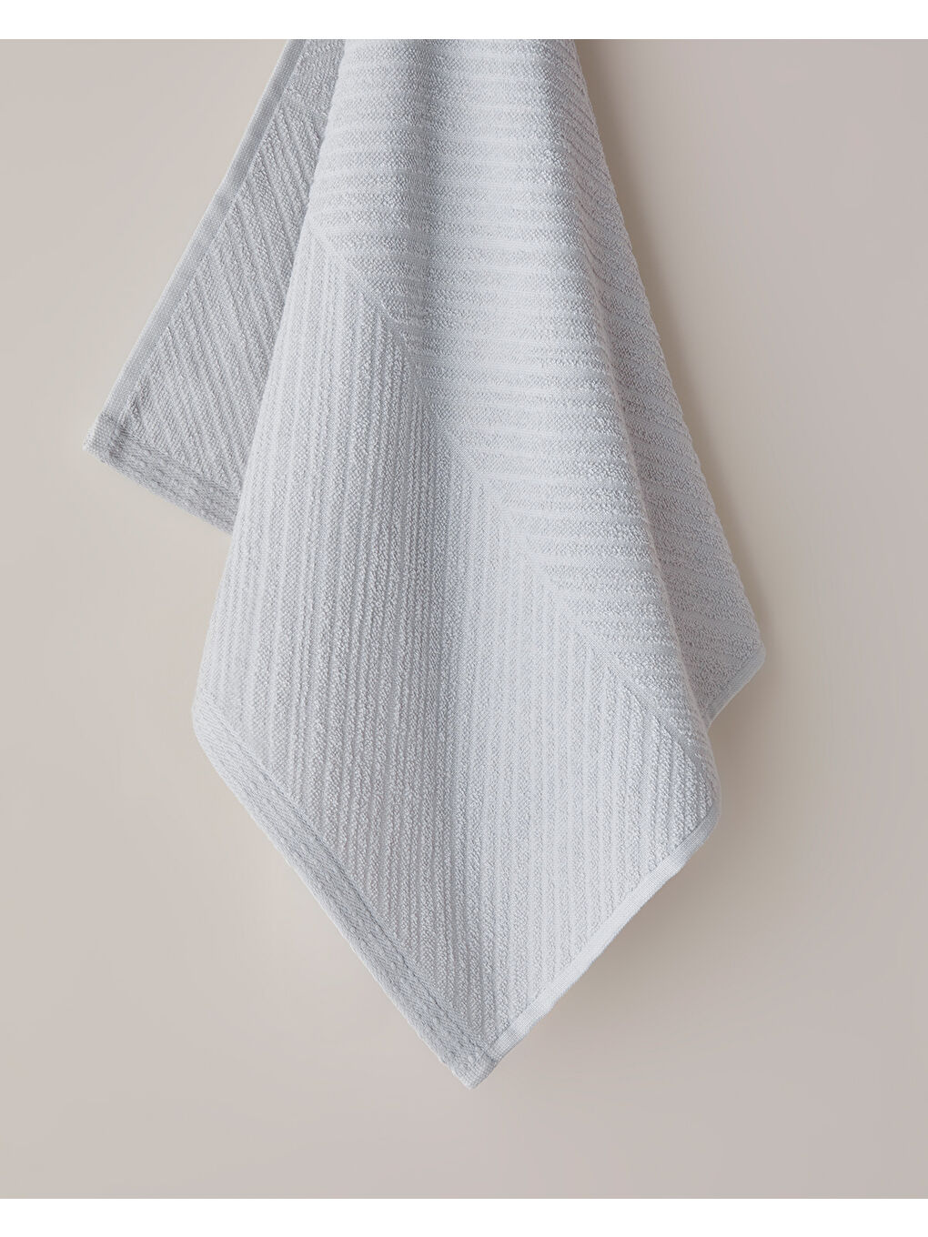 Twill Pamuk Yüz Havlusu 50x70 cm Açık Gri-1