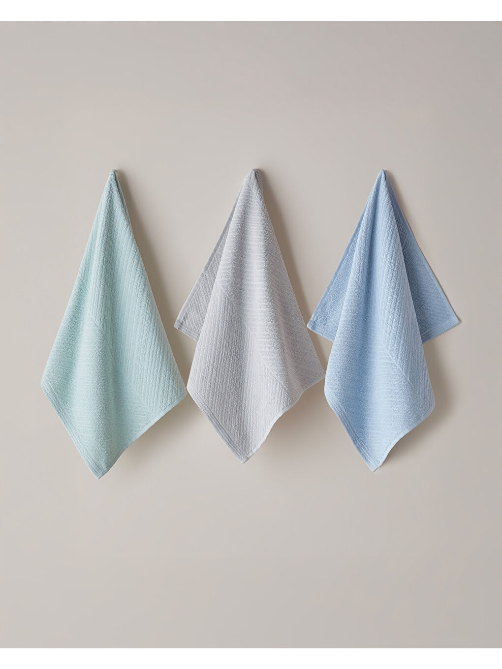 Twill Pamuk Yüz Havlusu 50x70 cm Açık Gri-2