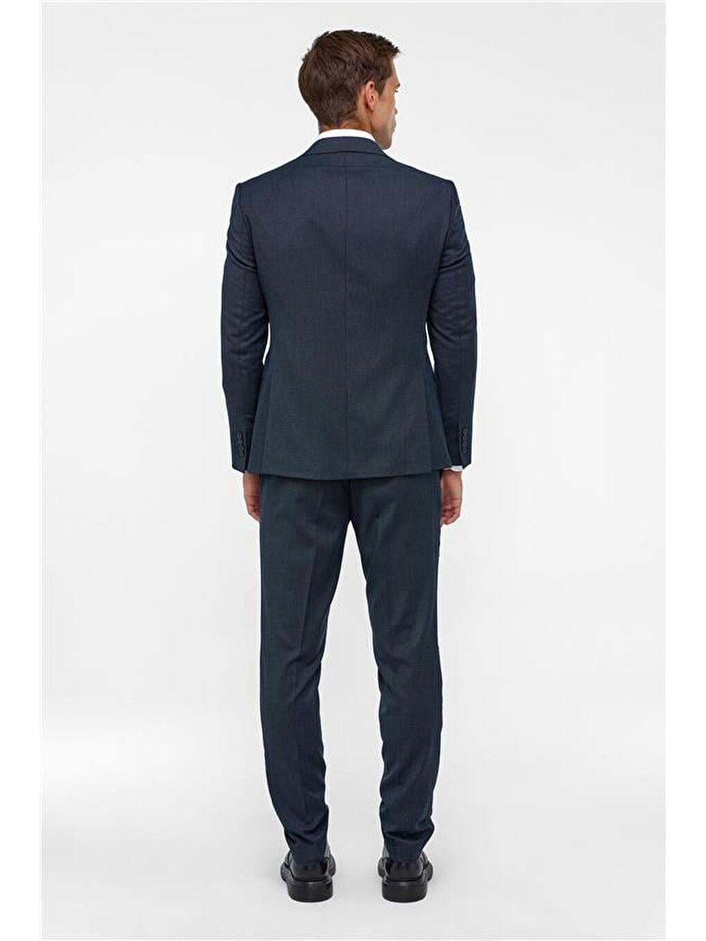 Lacivert Slim Desenli Mono Yaka 6 Drop Takım Elbise-8