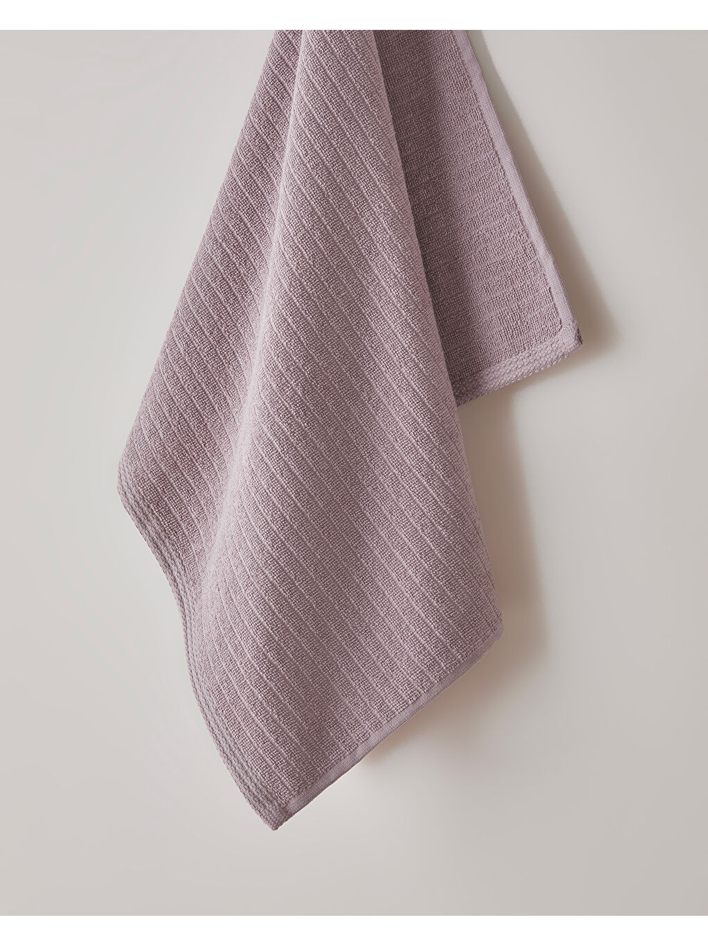 Pembe Stripe Pamuk Yüz Havlusu 50x70 cm Gül Kurusu-1