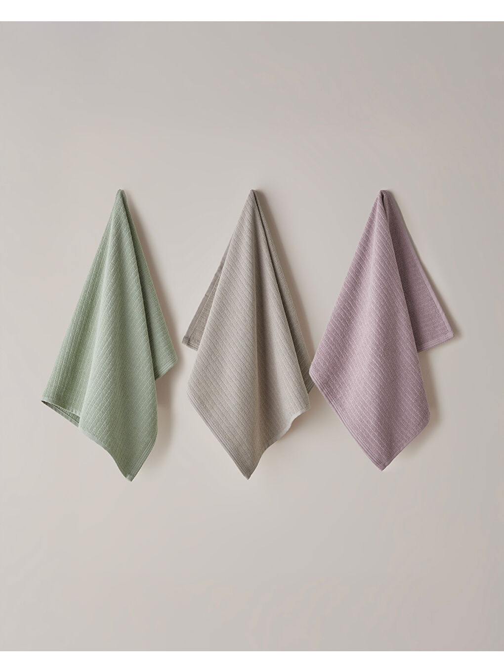 Pembe Stripe Pamuk Yüz Havlusu 50x70 cm Gül Kurusu-2