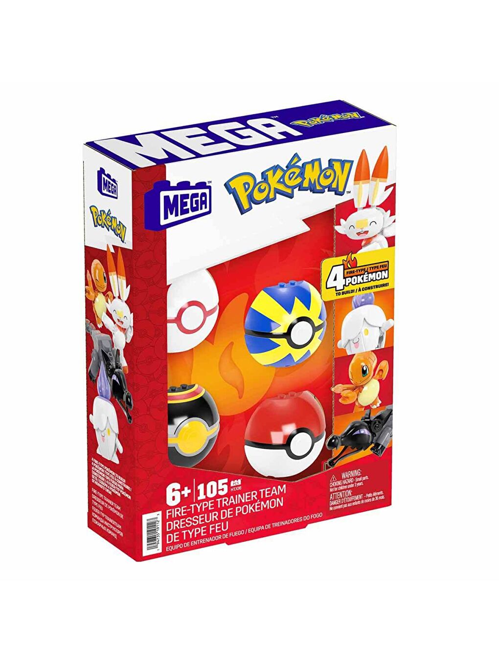 Mega Bloks Renksiz MEGA Pokemon Ateş Pokemonu Eğitmenleri HTJ06 - 4