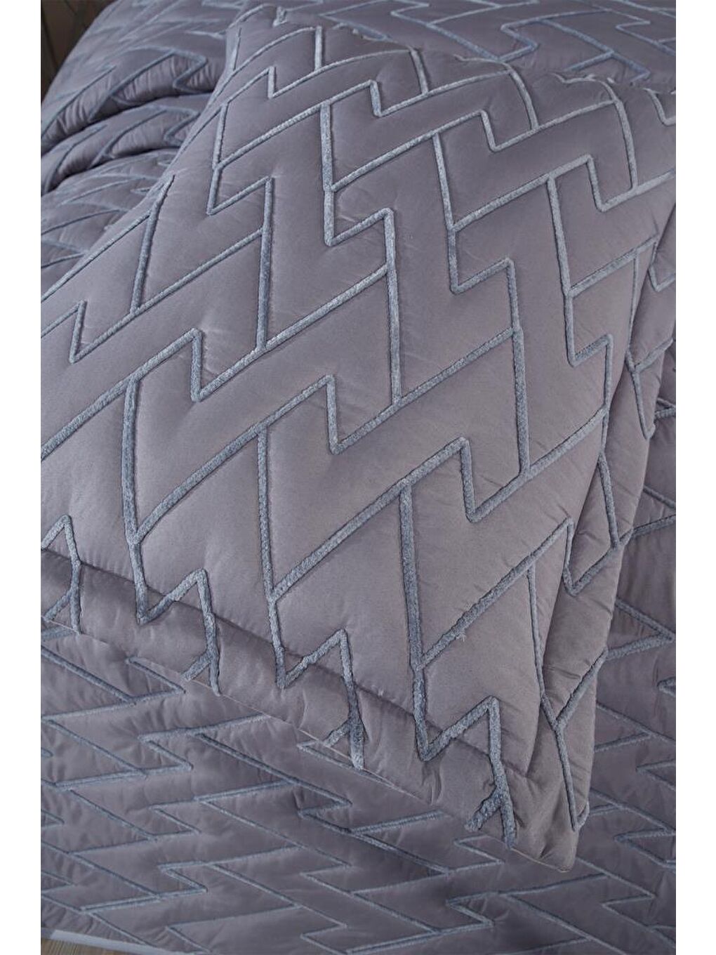 Maria Kapitoneli Tek Kişilik Yatak Örtüsü 180x240 Gri-2