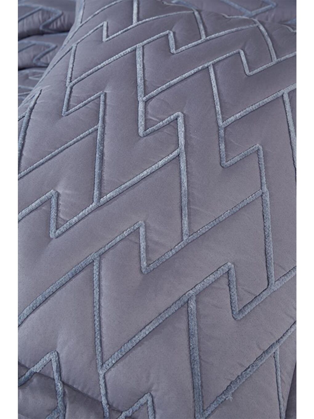 Maria Kapitoneli Tek Kişilik Yatak Örtüsü 180x240 Gri-3