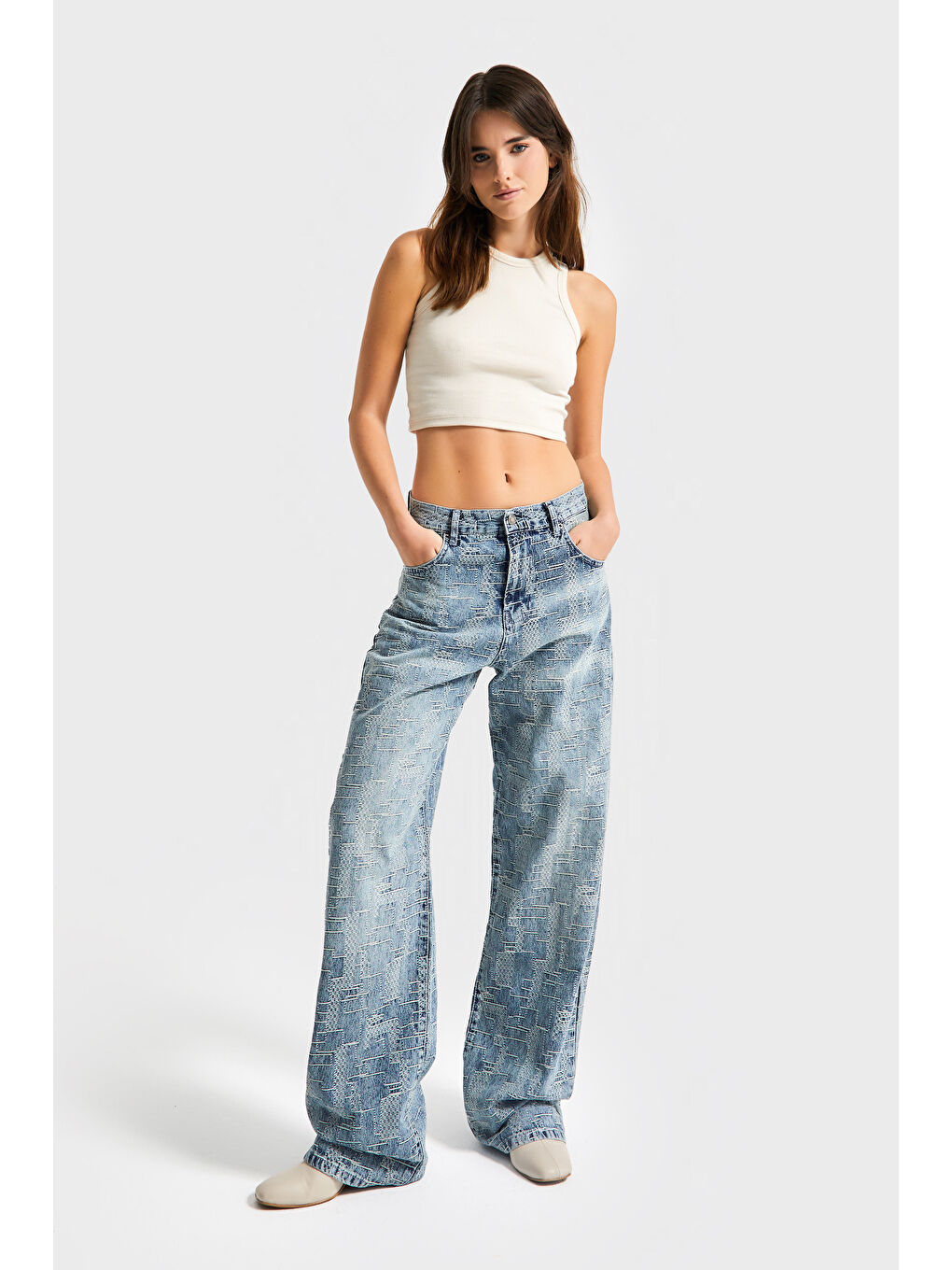 Mavi Kadın T.Kot Rengi 2w5-32 Loose Fit Özel Tasarım Kumaş %100 Pamuk Denim Jean-1