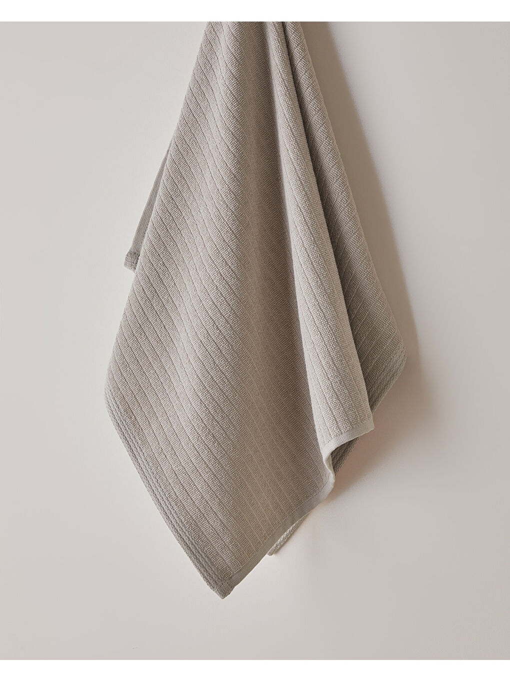 Stripe Pamuk Yüz Havlusu 50x70 cm Koyu Bej-1