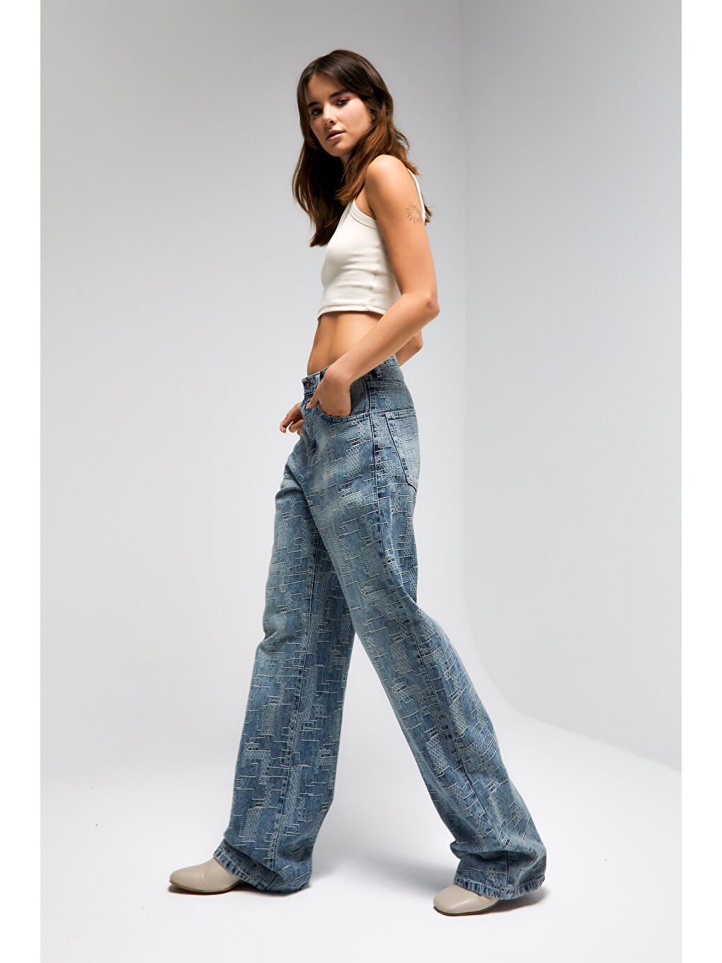 Mavi Kadın T.Kot Rengi 2w5-32 Loose Fit Özel Tasarım Kumaş %100 Pamuk Denim Jean-3