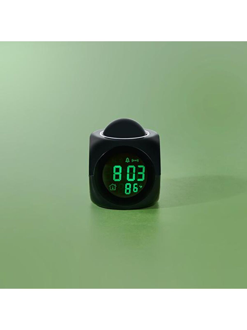 Siyah Deco Duvara Yansıtmalı Dijital Saat-1