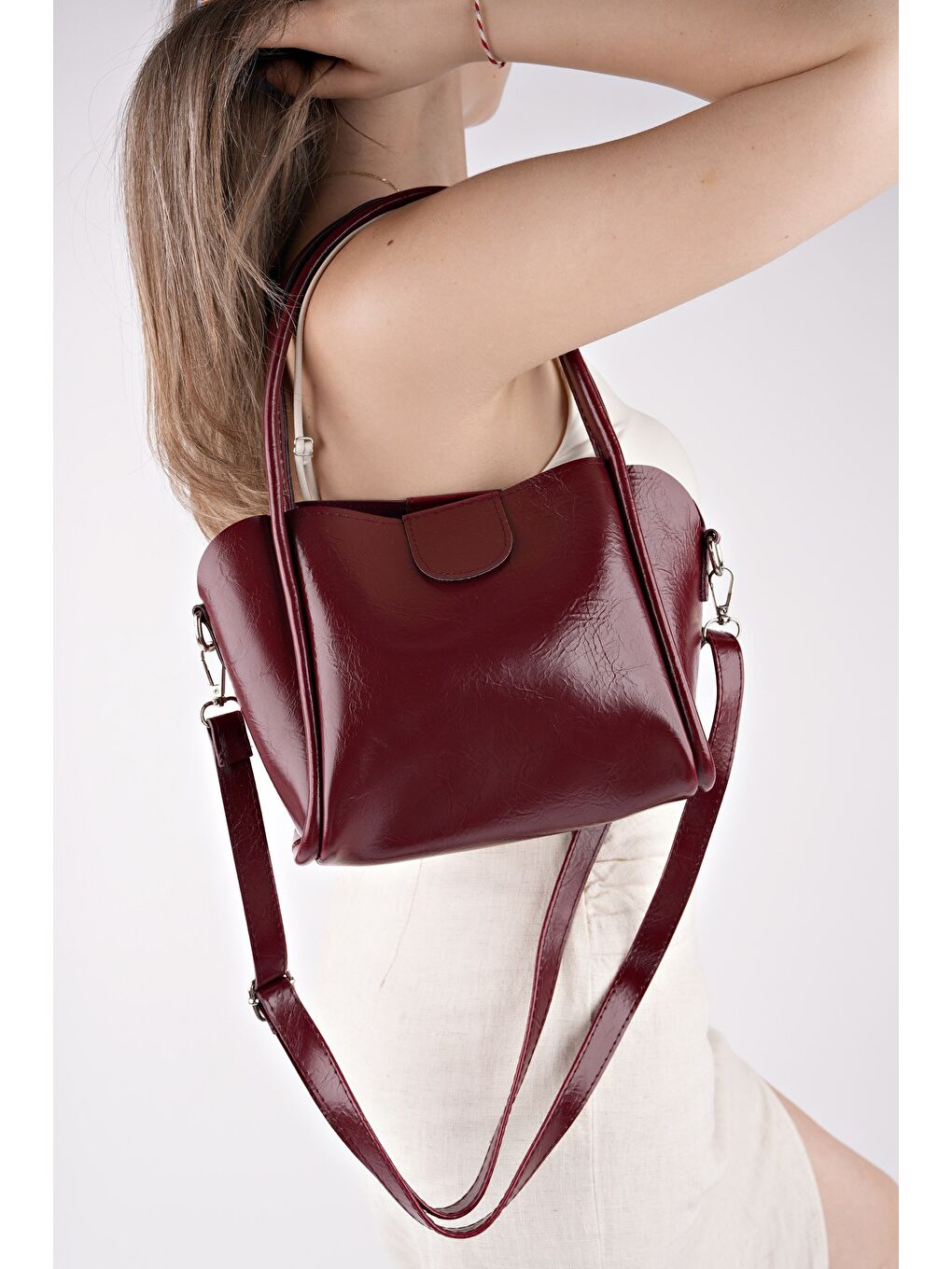 Bordo BECA Kadın El ve Omuz Çantası-2