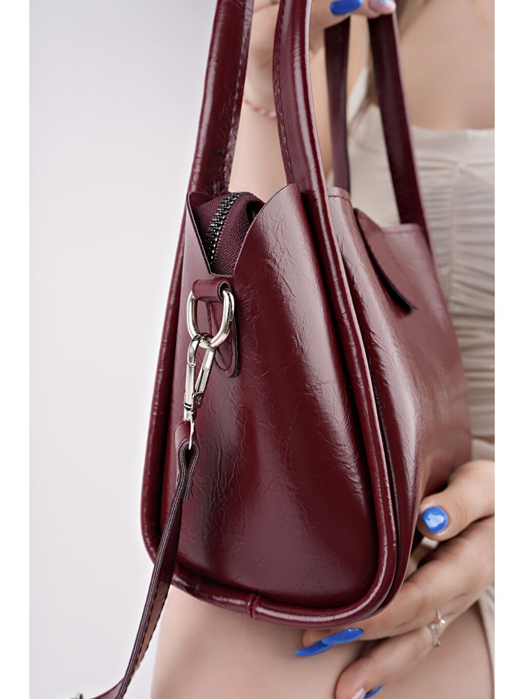 Bordo BECA Kadın El ve Omuz Çantası-3