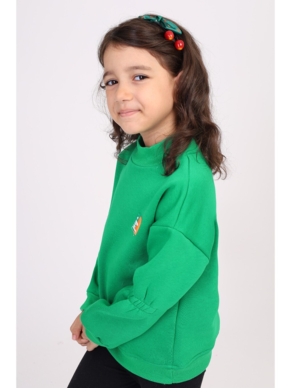 Yeşil Kız Çocuk Sweatshirt