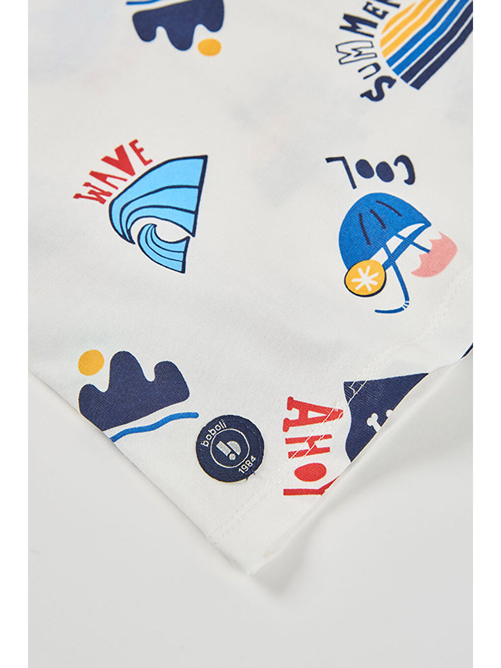 Surf Desenli Tshirt 2-6 Yaş Beyaz-3