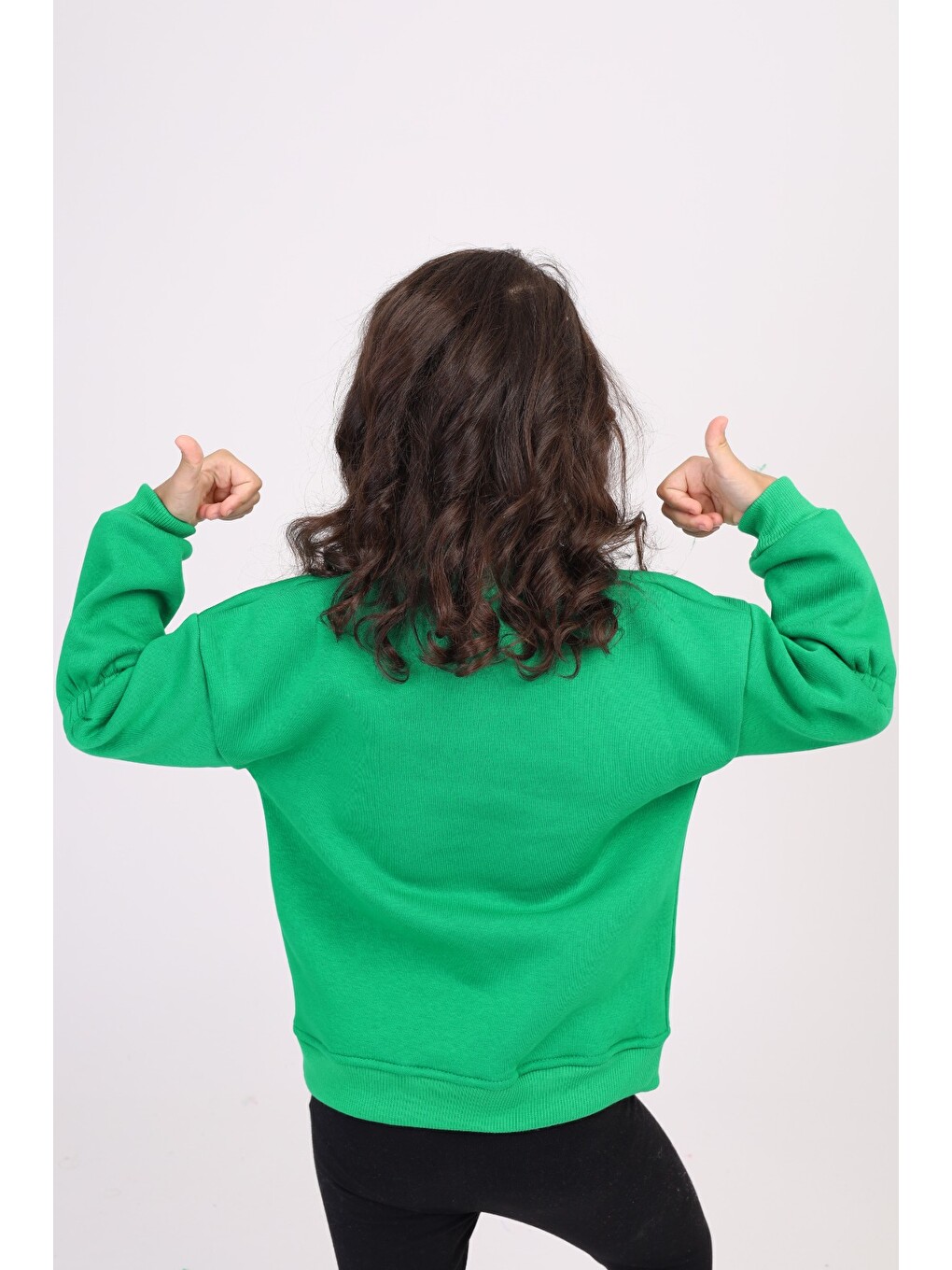 Yeşil Kız Çocuk Sweatshirt-1