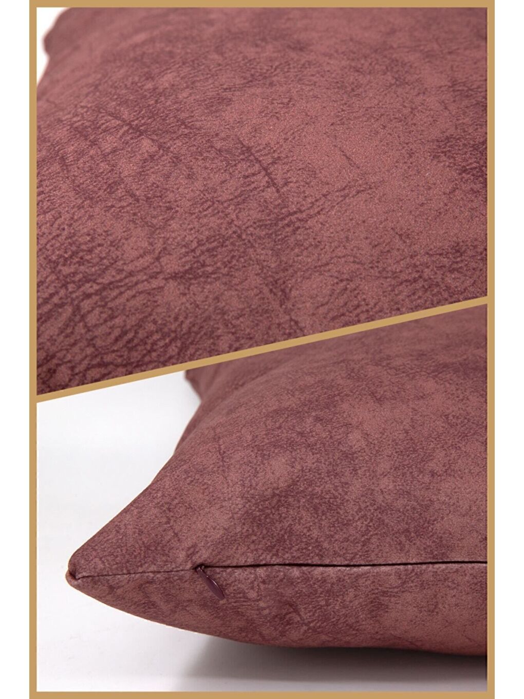 Mürdüm Kırlent Kılıfı Dekoratif Kadifemsi Etnik Inta 301-4