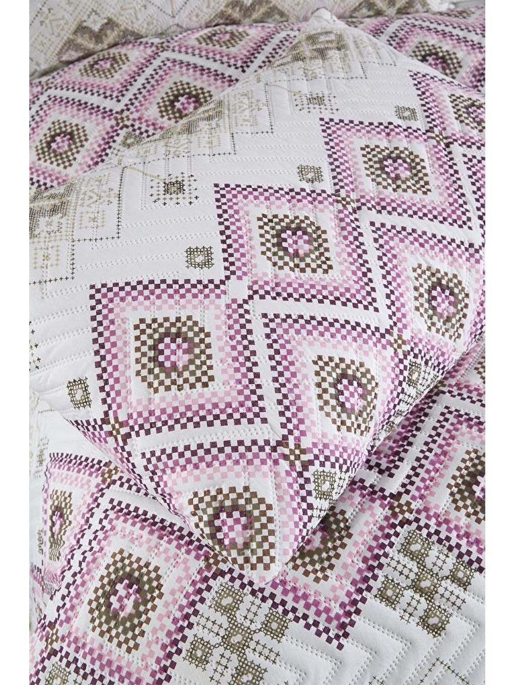 Karışık Ultrasonik Kapitoneli Ferda Çift Kişilik Yatak Örtüsü-6