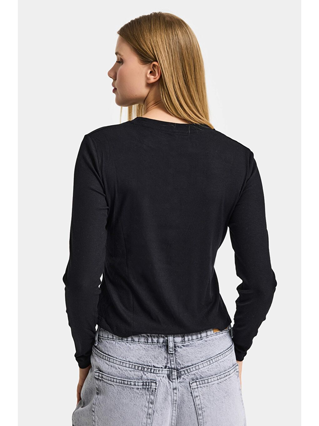 Kadın Siyah Renk w5 Asimetrik Kesim Kolye Aksesuarlı Özel Tasarım Body-5