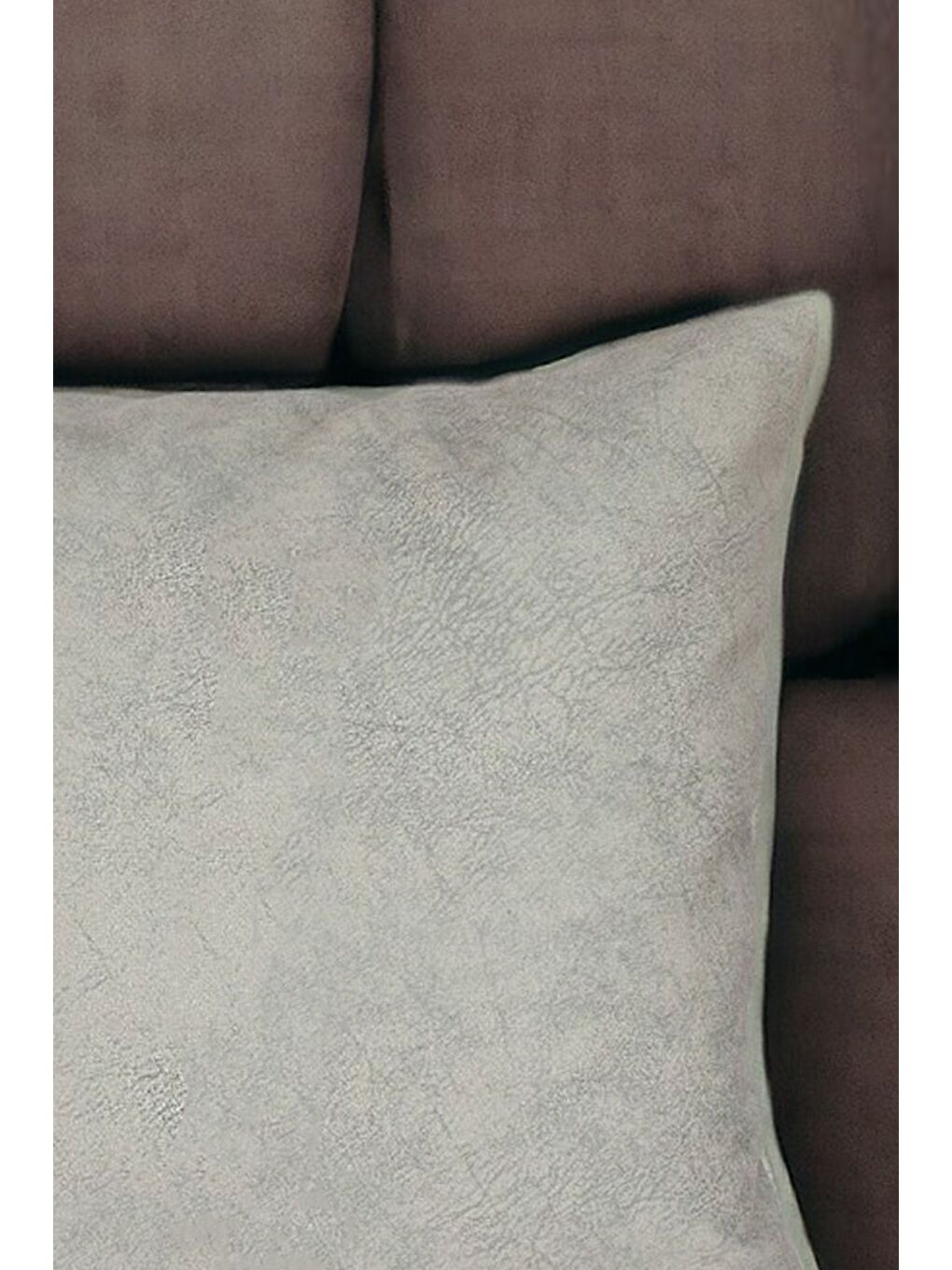 Açık Gri Kırlent Kılıfı Dekoratif Kadifemsi Etnik Inta 701-1