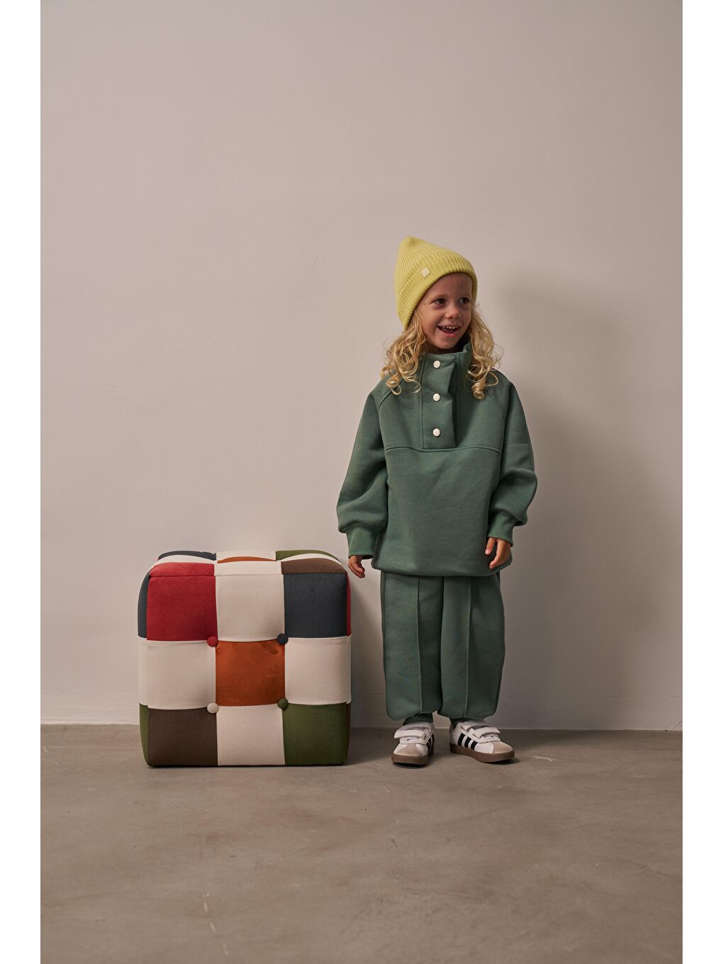 Haki Nefti Dik Yaka Eşofman Takım