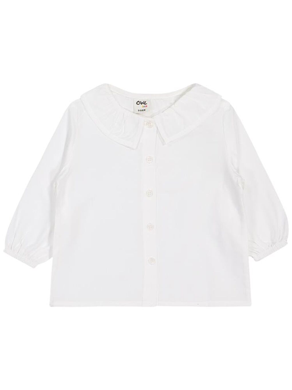 Gri Baby Bebe Yaka 6-18 Ay Elbise-3