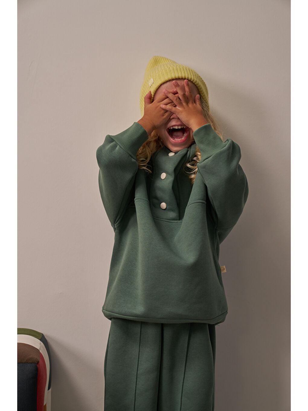 Haki Nefti Dik Yaka Eşofman Takım-5