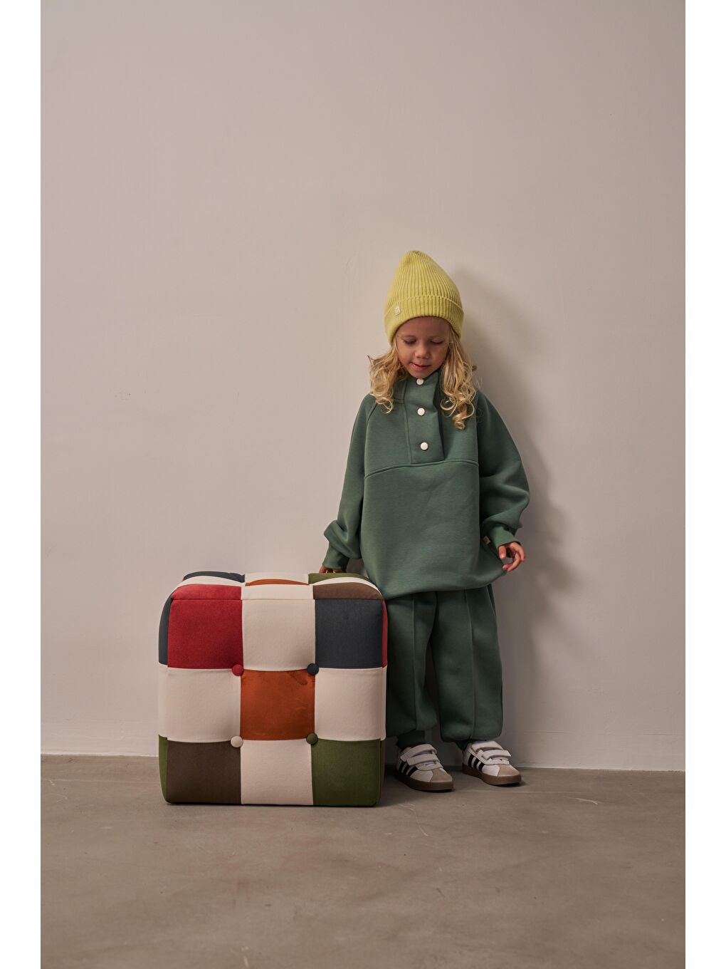 Haki Nefti Dik Yaka Eşofman Takım-8