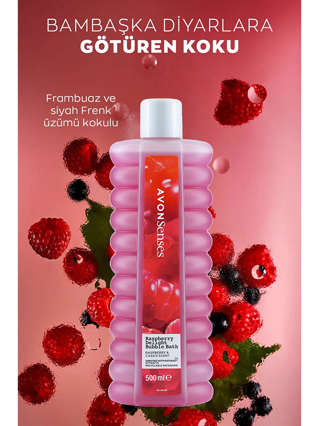Frambuaz ve Frenk Üzümü Kokulu Banyo Paketi ve Şampuan Seti-4