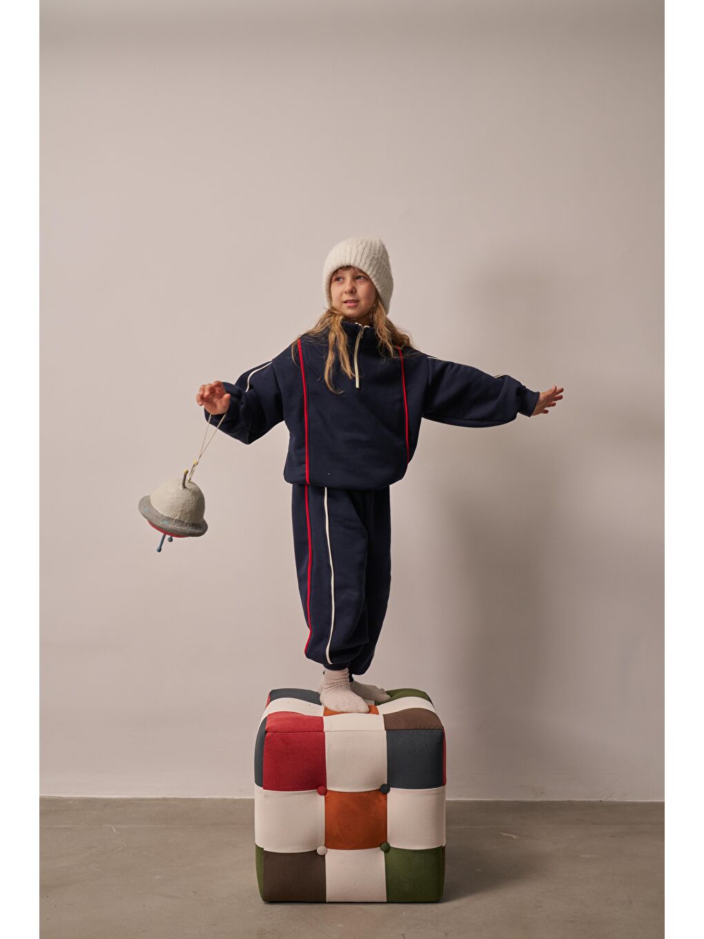 Lacivert Biyeli Fermuarlı Eşofman Takım-1