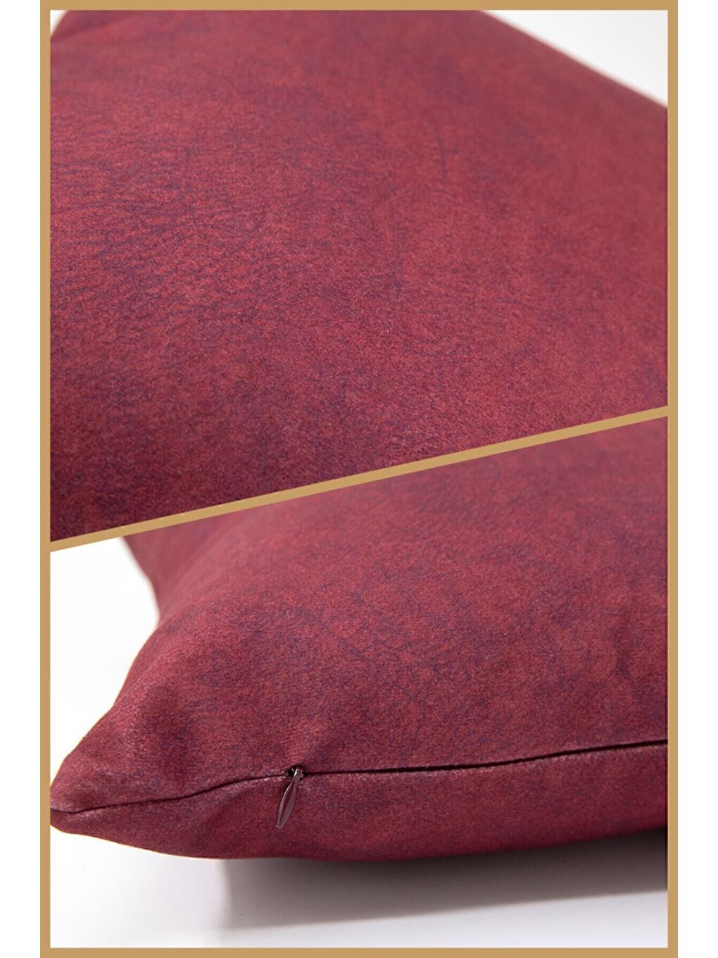 Bordo Kırlent Kılıfı Dekoratif Kadifemsi Etnik Inta 401-4