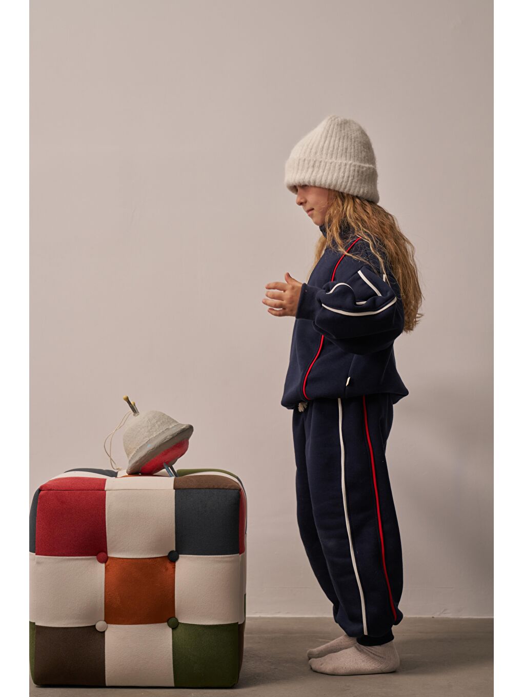 Lacivert Biyeli Fermuarlı Eşofman Takım-3