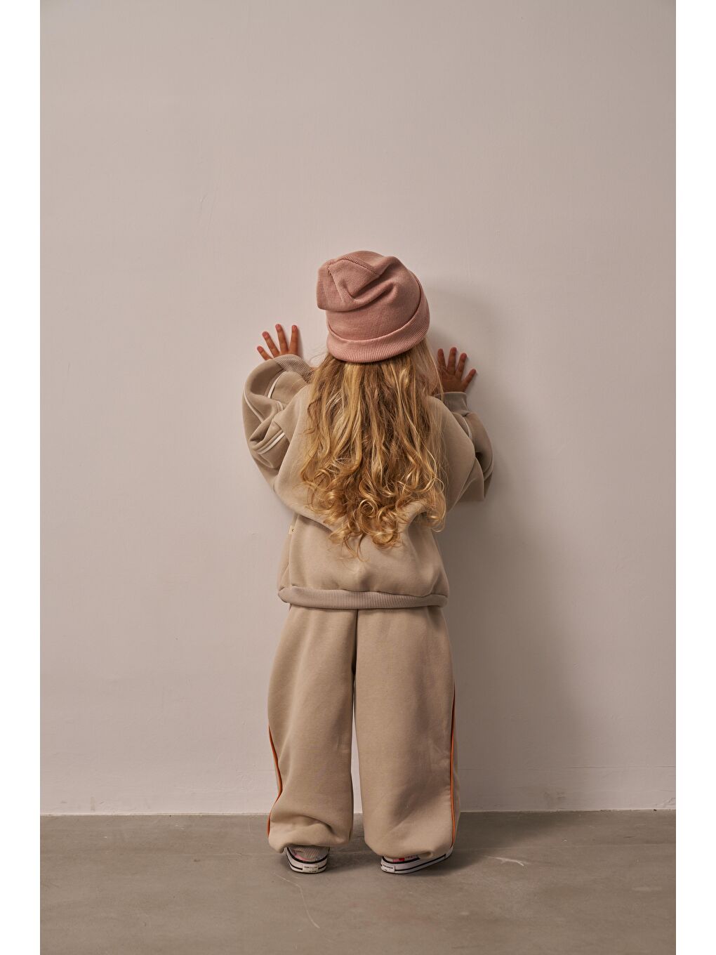 Gri Taş Biyeli Fermuarlı Eşofman Takım-1