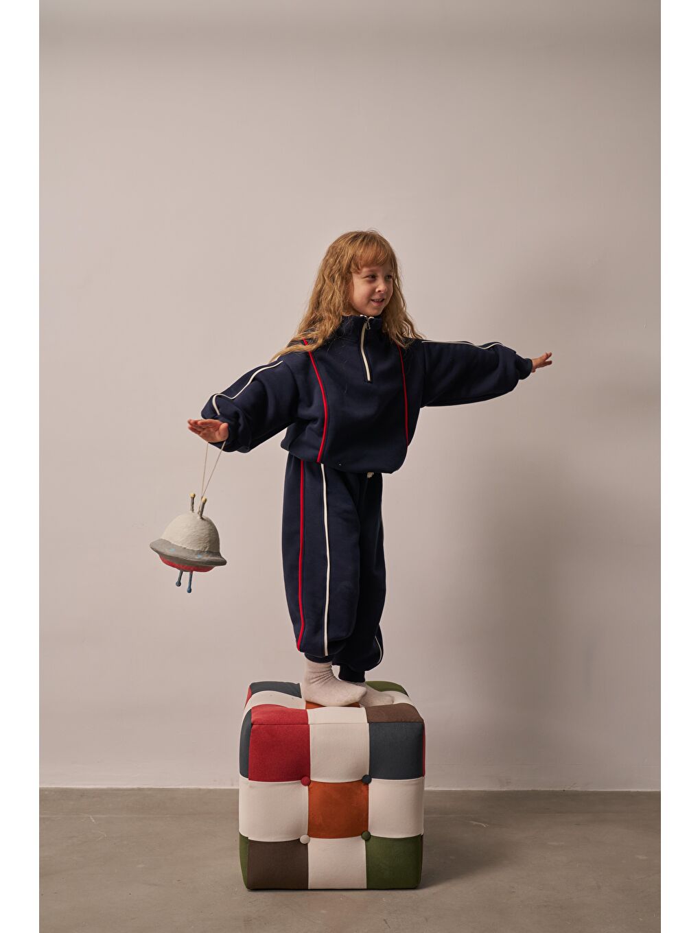 Lacivert Biyeli Fermuarlı Eşofman Takım-4