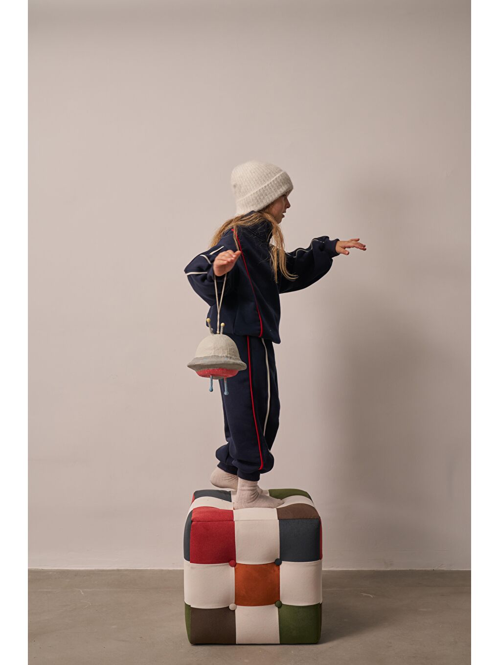 Lacivert Biyeli Fermuarlı Eşofman Takım-5