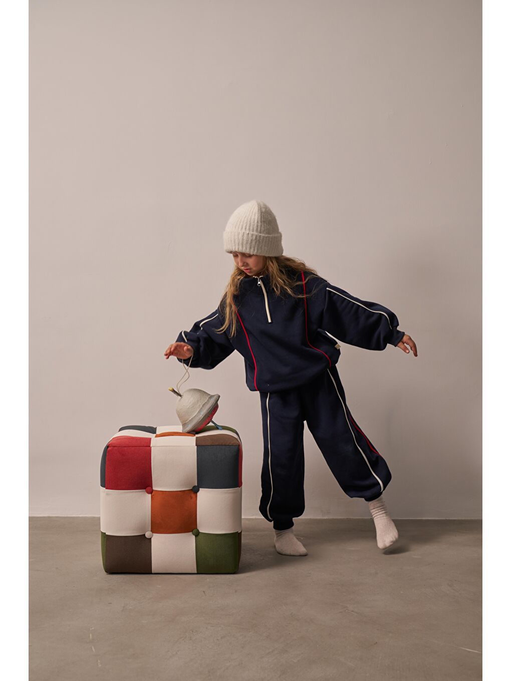 Lacivert Biyeli Fermuarlı Eşofman Takım-8