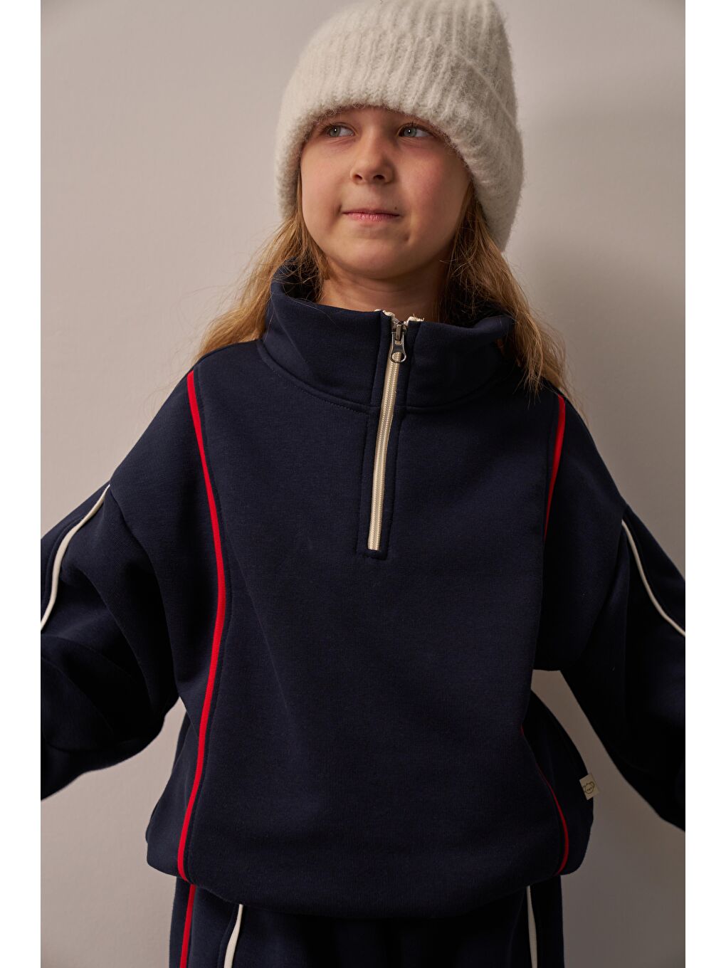 Lacivert Biyeli Fermuarlı Eşofman Takım-9