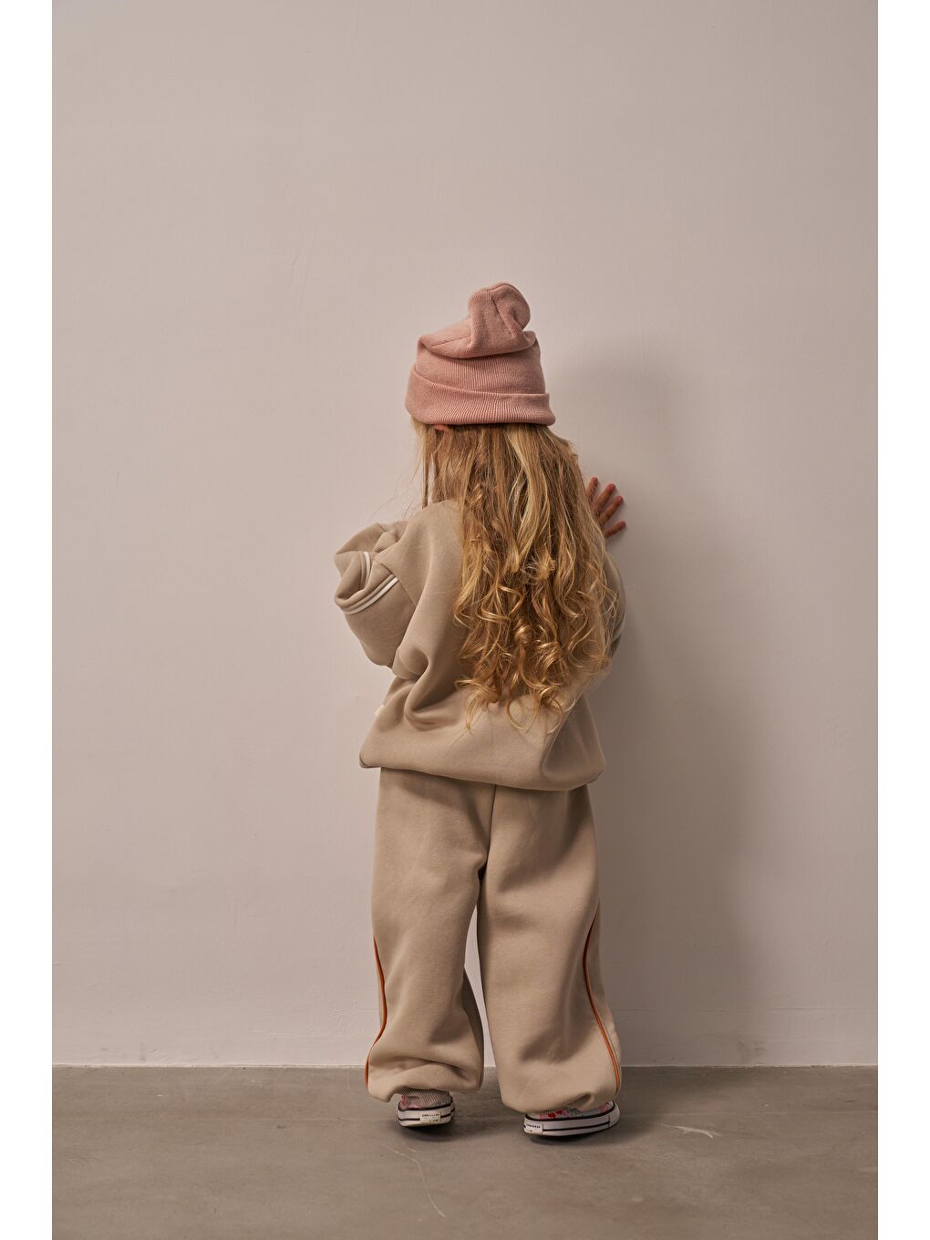 Gri Taş Biyeli Fermuarlı Eşofman Takım-4