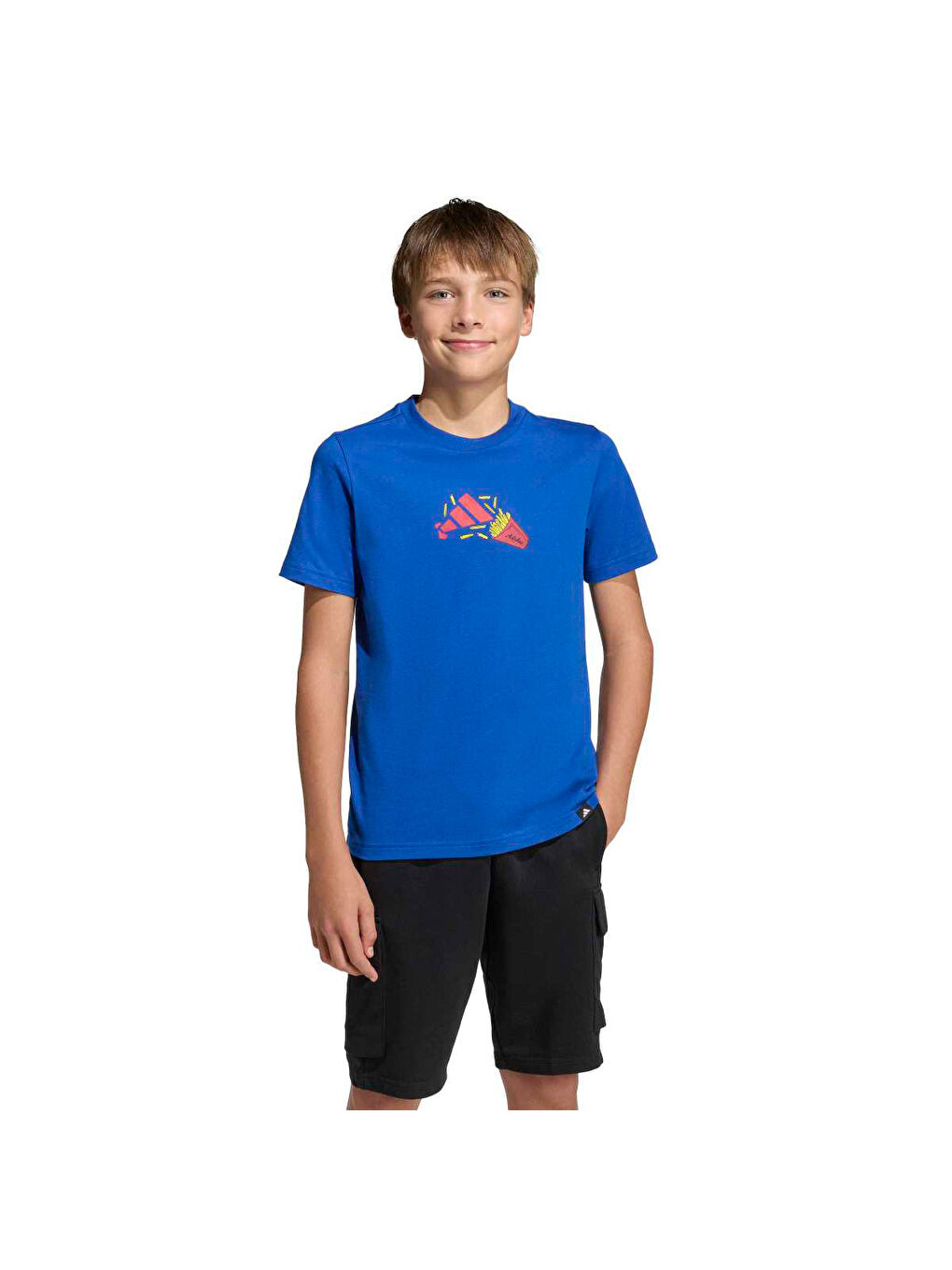 Food Pack Graphic Çocuk Lacivert Yuvarlak Yaka Tişört