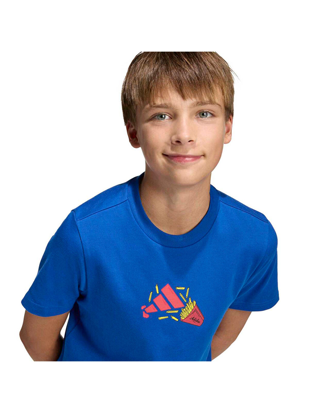 Food Pack Graphic Çocuk Lacivert Yuvarlak Yaka Tişört-1