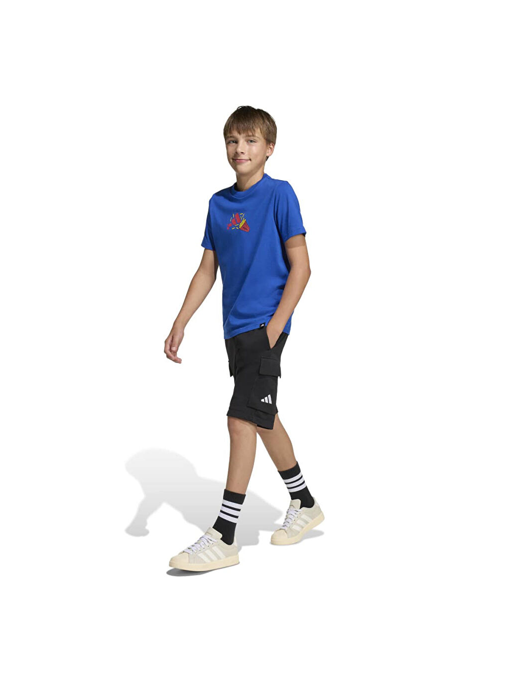 Food Pack Graphic Çocuk Lacivert Yuvarlak Yaka Tişört-3