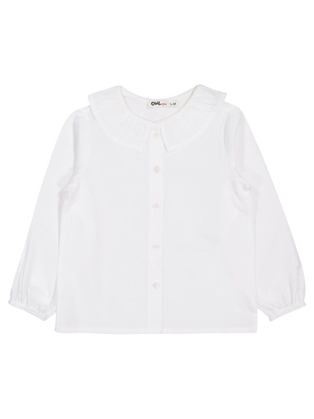 Girls Bebe Yaka 2-5 Yaş Elbise - Gri 3-4 Yaş-3