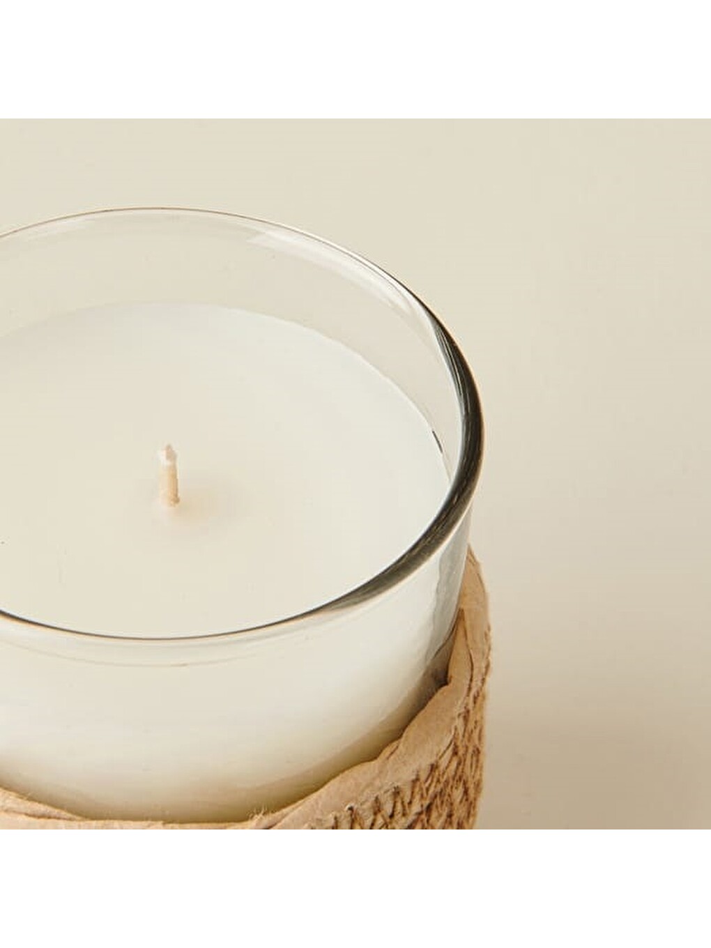 Deco Sandalwood Hasır Bardak Mum - Bej - 130 Gr-2