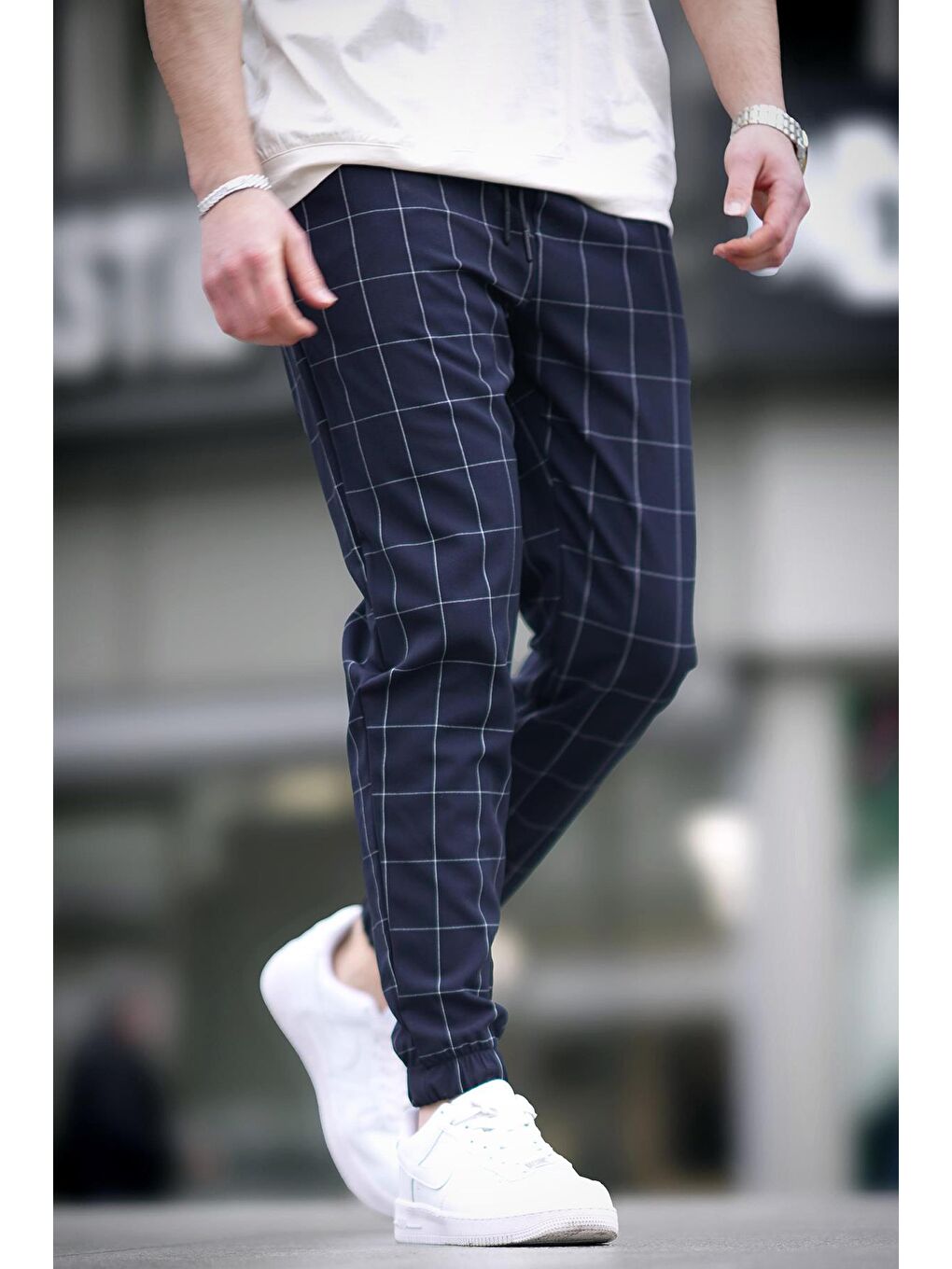 Ekoseli Lacivert Jogger Mad4081-2