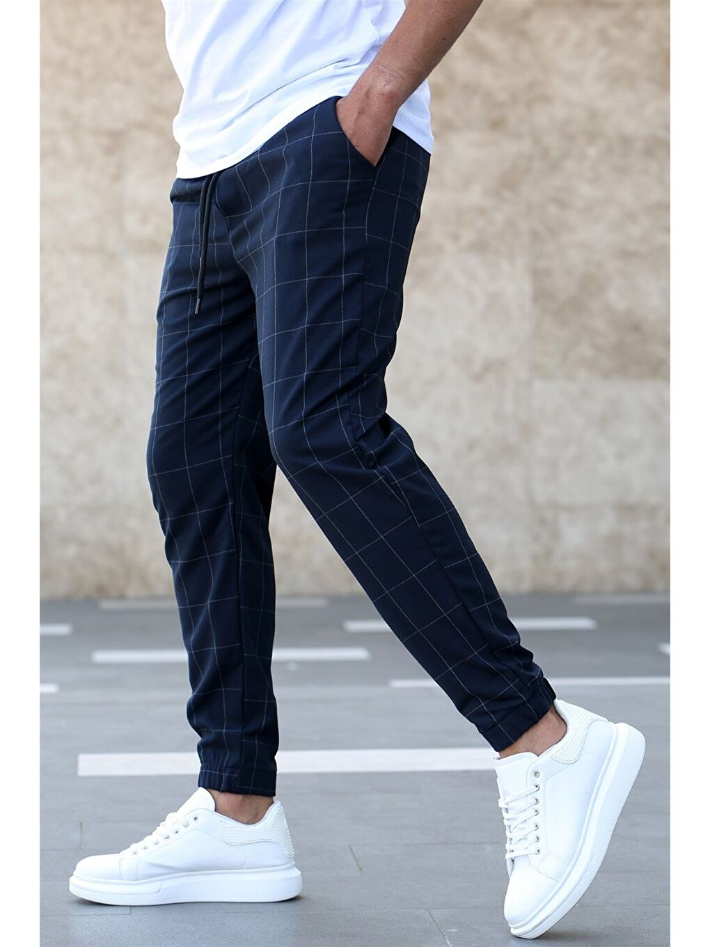 Ekoseli Lacivert Jogger Mad4081-3