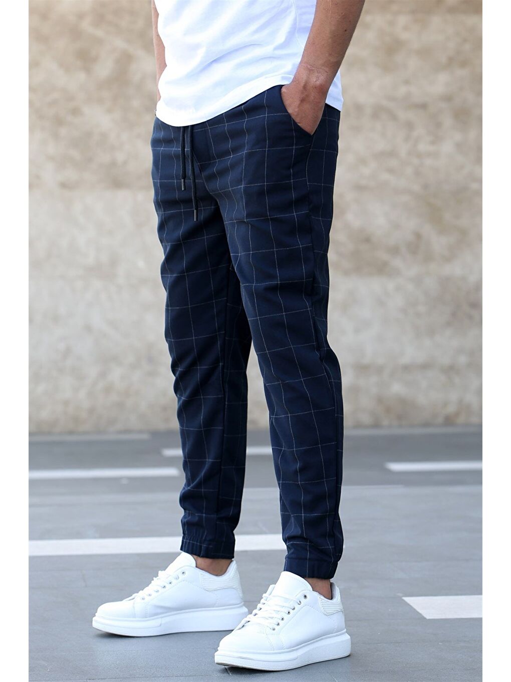 Ekoseli Lacivert Jogger Mad4081-4