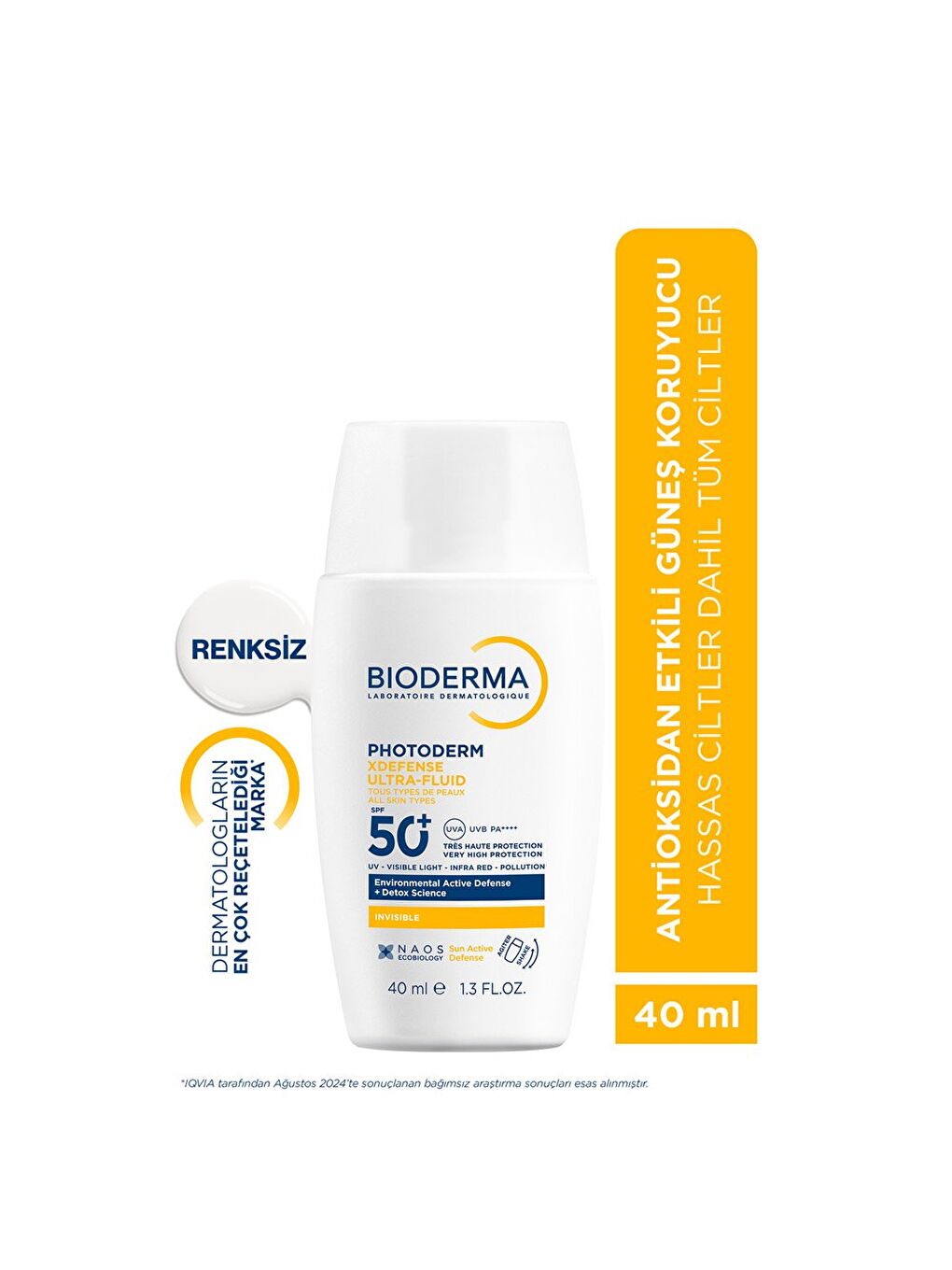 Photoderm XDefense Spf50+ Tüm Cilt Tipleri Antioksidan Etkili Renksiz Güneş Kremi 40 ml-1