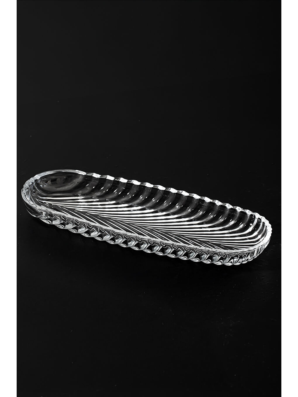 Renksiz 1258 Santa - Cam Sunum Tabağı 28 cm-2