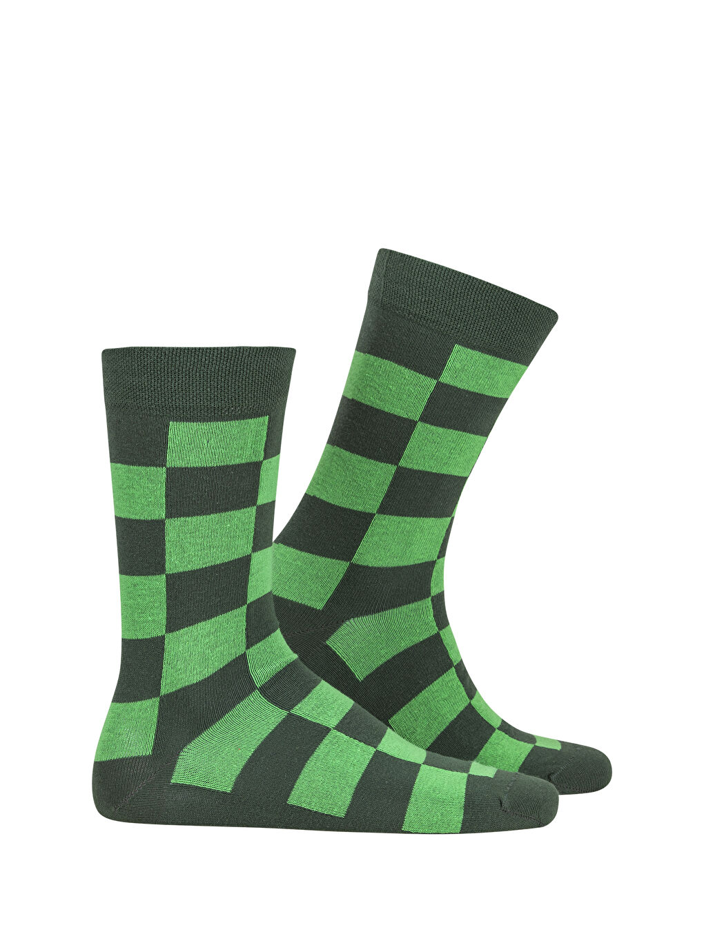 Yeşil North Ice Kareli Çorabı YEŞİL